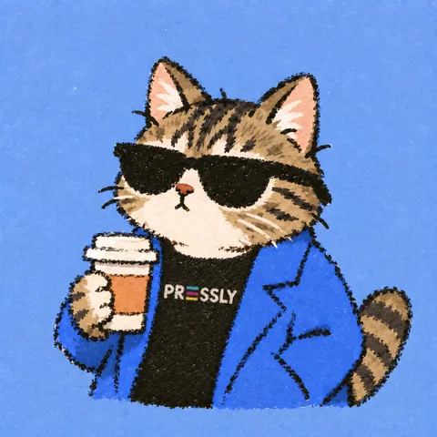 Gato con café