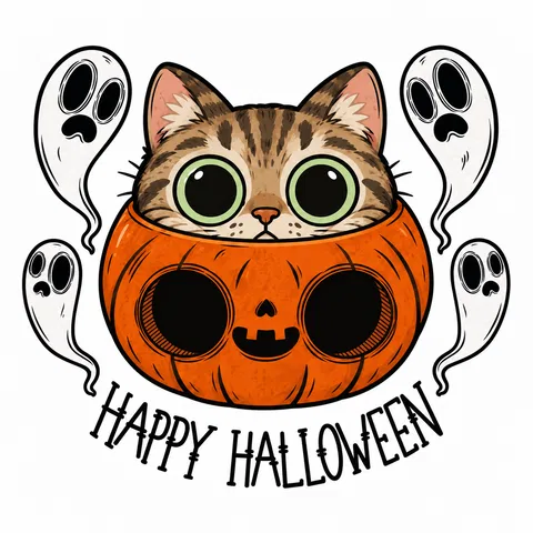 Gatito de Halloween